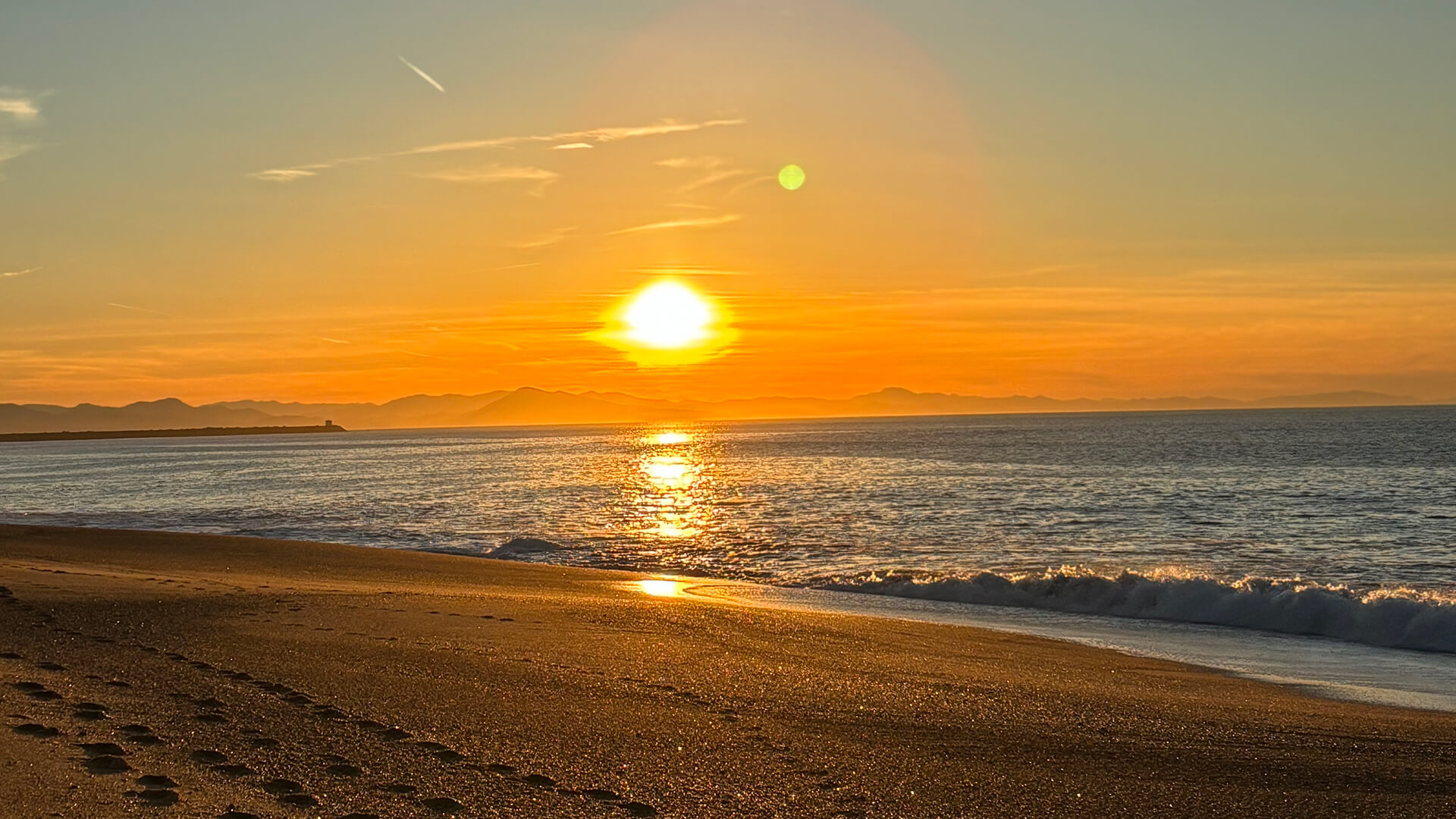 Coucher de soleil sur l'Océan Atlantique